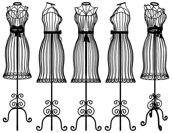Vector de percha de ropa de maniquí — Archivo Imágenes Vectoriales