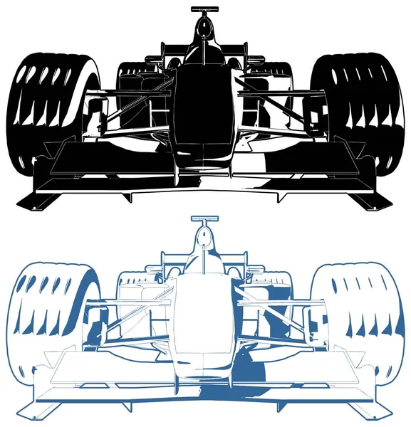 Vector Ilustración Aislado Del Coche Raza Del Deporte — Vector de stock