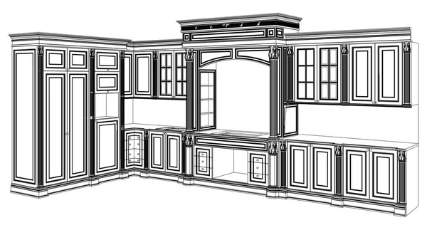 Küche Illustration Isolierter Vektor — Stockvektor