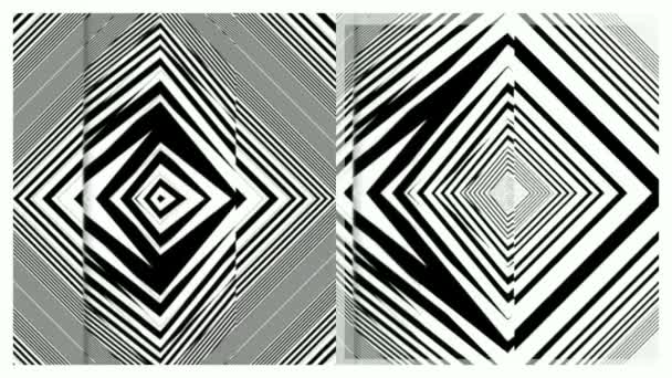 Hypnotic Rhythmic Movement Black White Stripes Ideal Use Advertising Ads — Stock Video