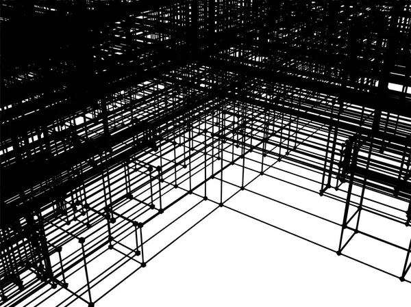Construction Structure Dans Vecteur Développement Isolé Sur Blanc — Image vectorielle