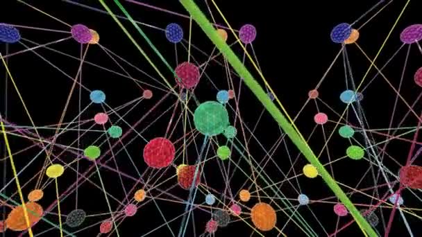 Structure des molécules d'ADN Rotation Animation. Chaîne d'ADN coloré dans la boucle changeante du chaos .