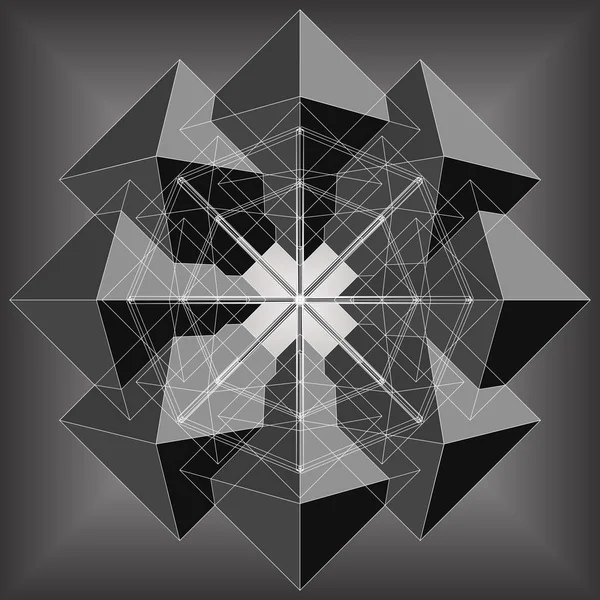 Huit Octaèdre Font Octogone Vecteur Géométrique — Image vectorielle