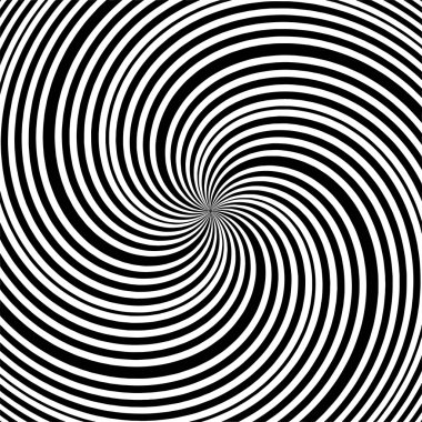 Hipnotik siyah ve beyaz çizgili şekil vektör 