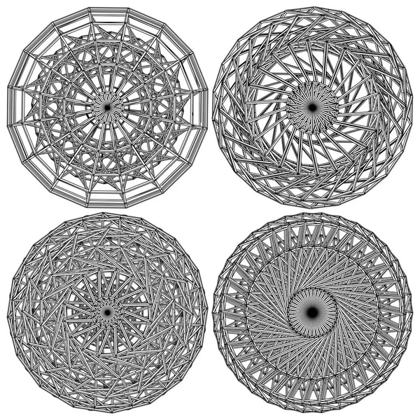Αφηρημένη Κατασκευή Κυκλική Δομή Διάνυσμα — Διανυσματικό Αρχείο