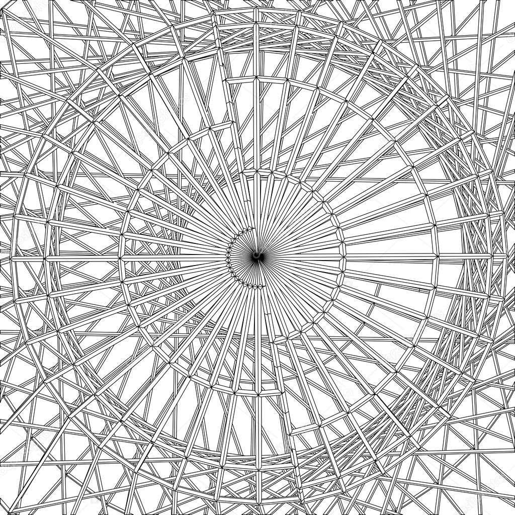 Abstract Circular Construction Structure Vector 