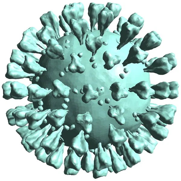 Vector Del Virus Corona Ilustración Aislada Sobre Fondo Una Ilustración — Archivo Imágenes Vectoriales