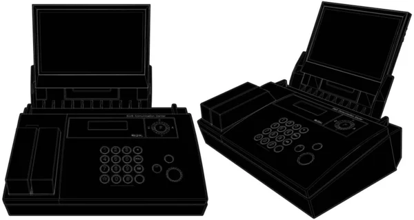 Registrierkassenvektor Illustration Isoliert Auf Weißem Hintergrund Eine Vektor Illustration Des — Stockvektor