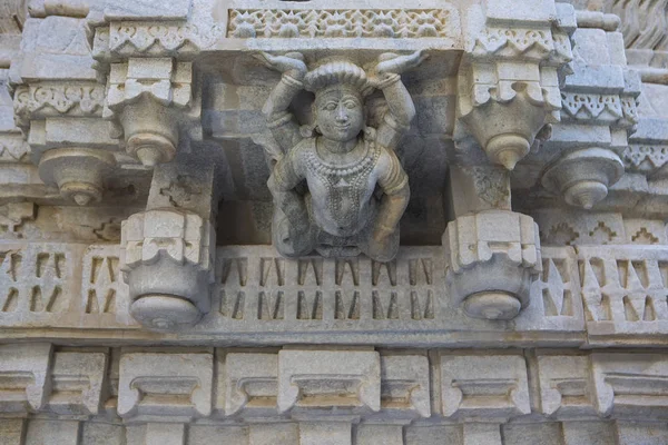 Jain Temple w Ranakpur, Indie, Radżastan. Chaumukha Mandir — Zdjęcie stockowe