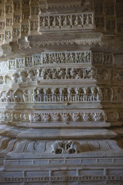 Ranakpur, Hindistan, Rajasthan Jain Tapınağı. Chaumukha mandire. O