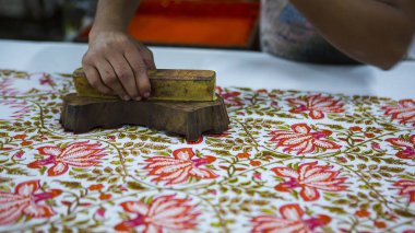 Hindistan tekstil için yazdırma blok. Jaipur blok baskı Tradi