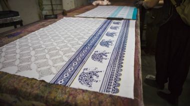 Hindistan tekstil için yazdırma blok. Jaipur blok baskı Tradi
