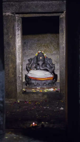 Arunacheshvara chrám. Ganesh detail v indickém Shiva Templ Stock Fotografie