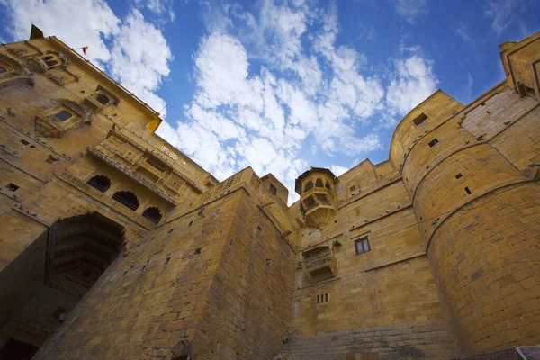 Στο Jaisalmer Fort Στην Ινδία Όμορφη Αρχαία Ινδική Αρχιτεκτονική Οχύρωσης — Φωτογραφία Αρχείου