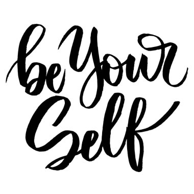 Kendin ol. Bebek kıyafetleri, bebek odası dekorasyonları (çantalar, posterler, davetiyeler, kartlar, yastıklar vb.) üzerine basmak için el yazısı alıntıları. Vektör çizimi. Fotoğraf örtüsü.