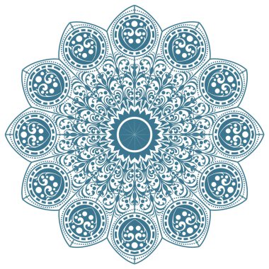Mandala Arap süsü, Müslüman dekoratif çiçek, vektör. 