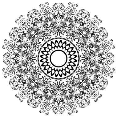 Mandala Arap süsü, Müslüman dekoratif çiçek, vektör. 