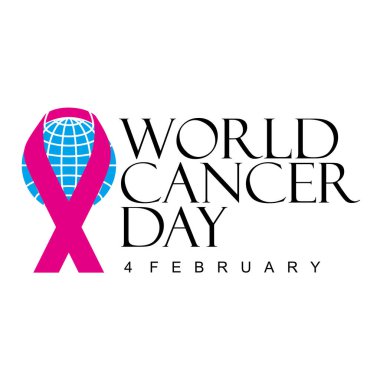 Dünya Kanser Günü logo vektör şablonu, medyada kullanışlı