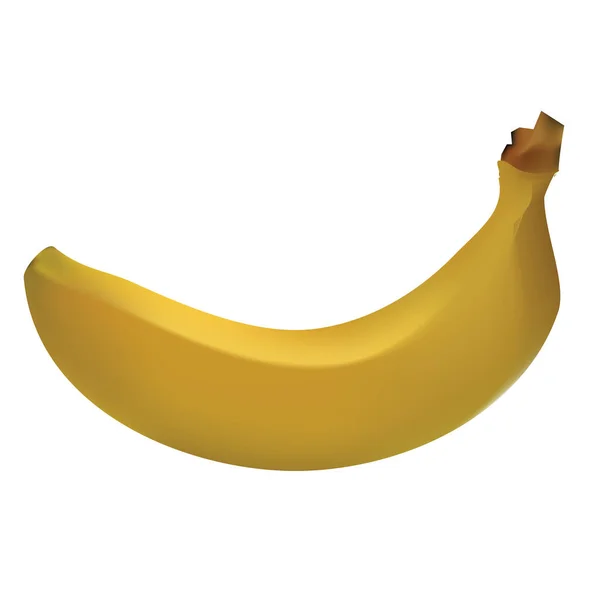 Banánvektor Illusztráció Hálós Eszközökkel Elszigetelt Háttér Fehér — Stock Vector