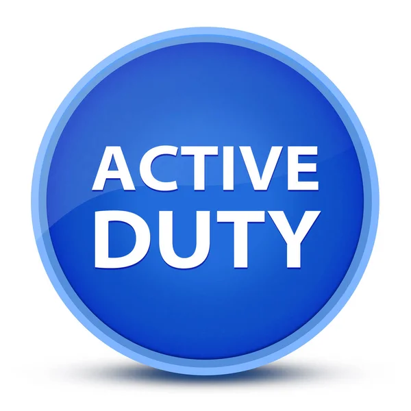 Active Duty Isolé Sur Une Illustration Abstraite Bouton Rond Bleu — Photo