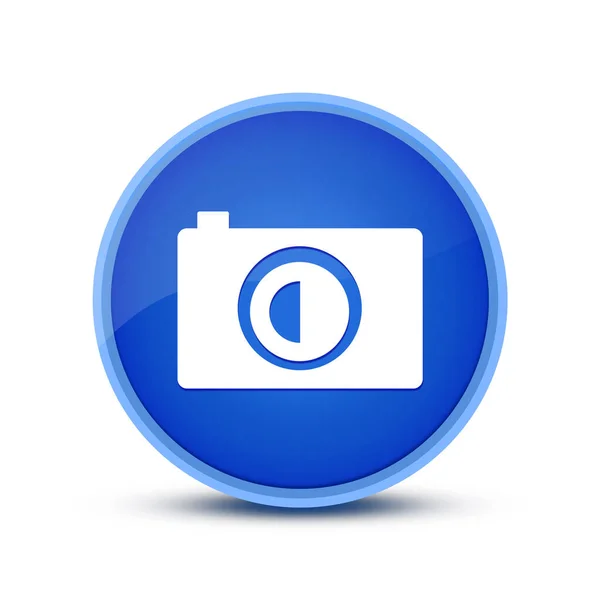 Kamera Ikon Elszigetelt Speciális Kék Kerek Gomb Elvont Illusztráció — Stock Fotó