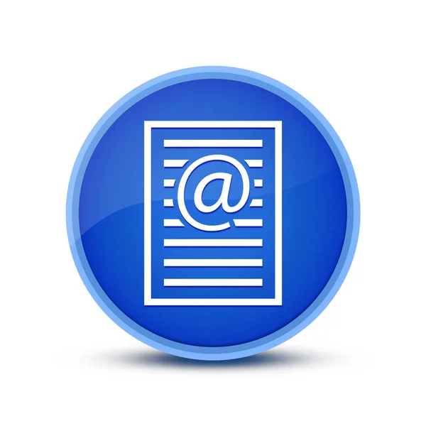 Εικονίδιο Διεύθυνσης Ηλεκτρονικού Ταχυδρομείου Απομονώνονται Υαλώδη Μπλε Στρογγυλό Κουμπί Αφηρημένη — Φωτογραφία Αρχείου