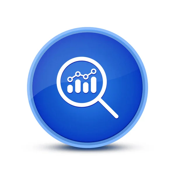 View Financial Analytics Metrics Research Icon Isolated Blue Button Abstrakcyjny — Zdjęcie stockowe