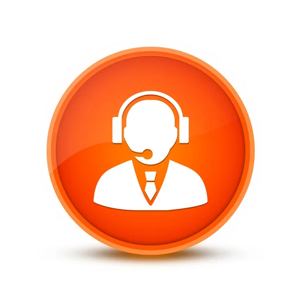 Contact Icon Isolated Special Orange Button Abstract Illustration — Stock Photo, Image