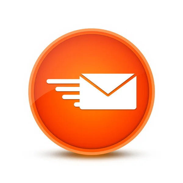 Email Option Icon Isolated Orange Glassy Button Abstract — Stock Photo, Image