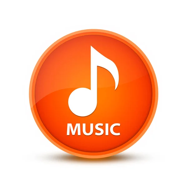 Musik Ikon Isolerad Speciella Orange Rund Knapp Abstrakt Illustration — Stockfoto