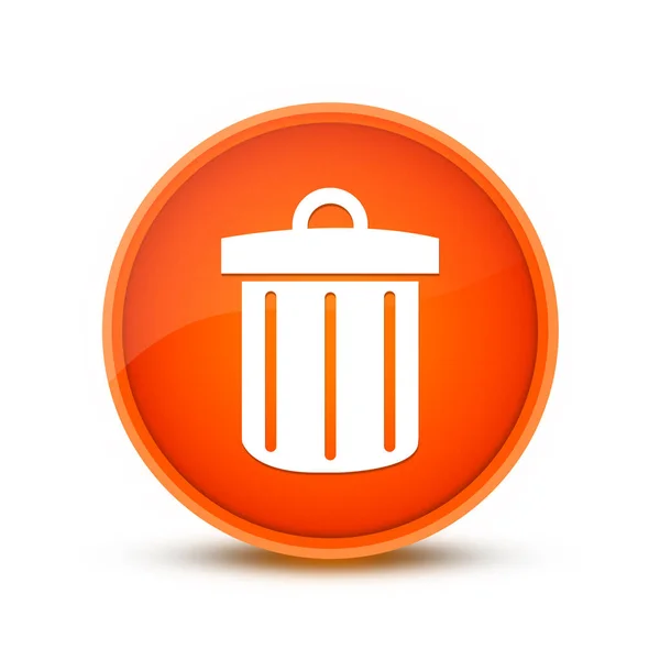 Ikona Kosza Recyklingu Izolowane Specjalne Pomarańczowy Okrągły Przycisk Abstrakcyjny Ilustracja — Zdjęcie stockowe