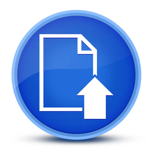 Upload (document icon) isolated on special blue round button abstract illustration