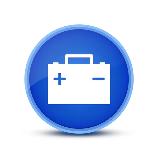 Ikona Baterii Izolowane Specjalny Niebieski Okrągły Przycisk Abstrakcyjny Ilustracja — Zdjęcie stockowe