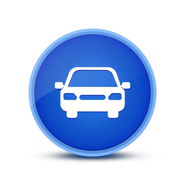 Samochód Ikona Izolowane Szklisty Niebieski Okrągły Przycisk Abstrakcyjny Ilustracja — Zdjęcie stockowe