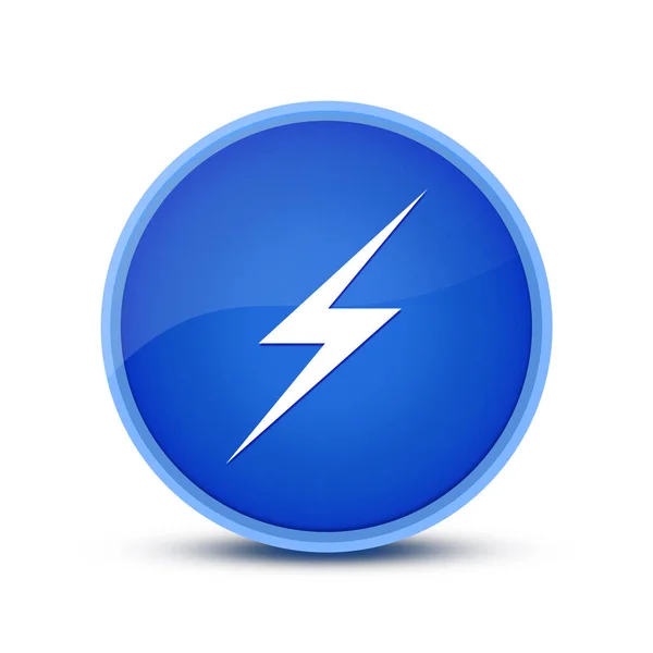 Εικονίδιο Lightning Απομονώνονται Μπλε Στρογγυλό Κουμπί Αφηρημένη Εικόνα Κουμπί — Φωτογραφία Αρχείου