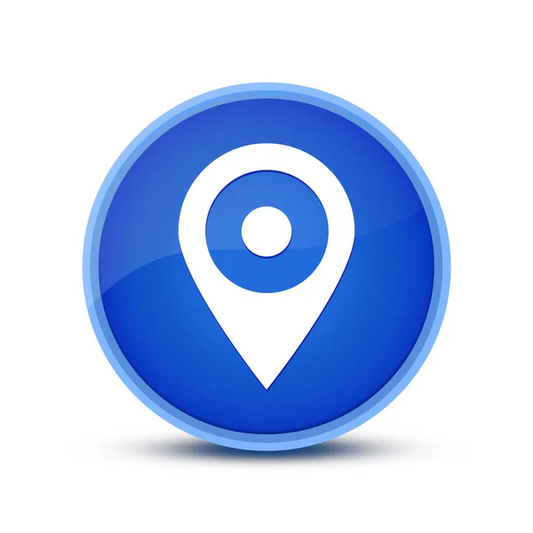 Location Pin Icon Isolated Blue Button Abstract Button Abstract Illustration — Stock Photo, Image