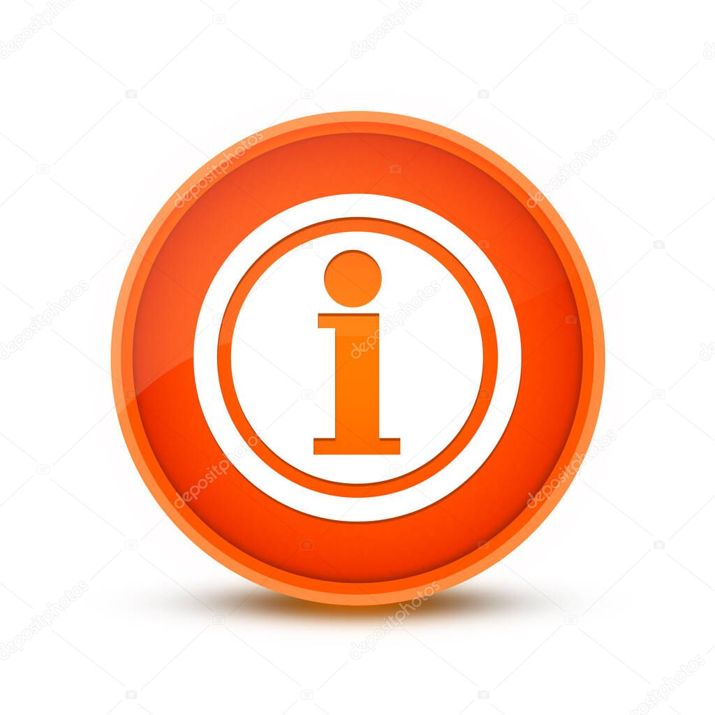 Info icon isolated on orange round button abstract button abstract illustration
