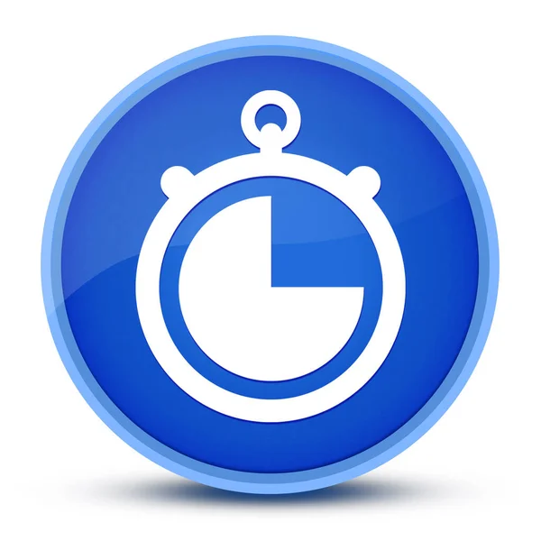 Διακοπή Εικονίδιο Ρολόι Απομονώνονται Ειδικό Μπλε Στρογγυλό Κουμπί Αφηρημένη Εικόνα — Φωτογραφία Αρχείου