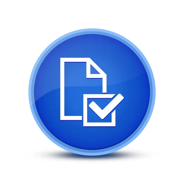 Survey Checklist Icon Isolated Glassy Blue Button Abstract Illustration — Stock Photo, Image