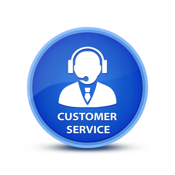 Kundenservice Kontaktsymbol Isoliert Auf Speziellen Blauen Runden Knopf Abstrakte Abbildung — Stockfoto