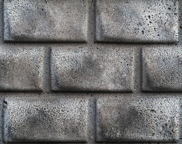 Muur van grijze bakstenen close-up — Stockfoto