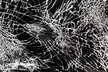 Üstten Görünüm kırık mobil ekran cam doku arka plan kırık