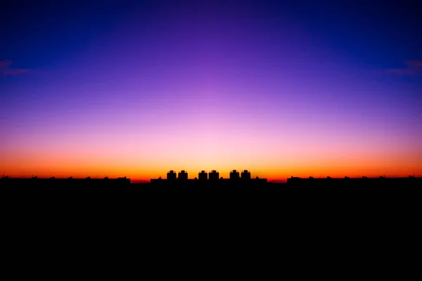 Colorful Sunset Backdrop City Landscape — Stock Photo, Image