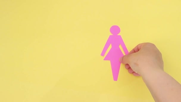 Símbolo Dos Casais Lgbt Lésbicas Mês Orgulho Lgbt Conceito Direitos — Vídeo de Stock