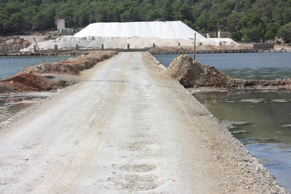 Ibiza Salt Flats Ses Salines Salt Mines Spain — Stockfoto