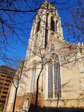 Hollanda 'daki Rotterdam' daki eski ve ünlü kilise.