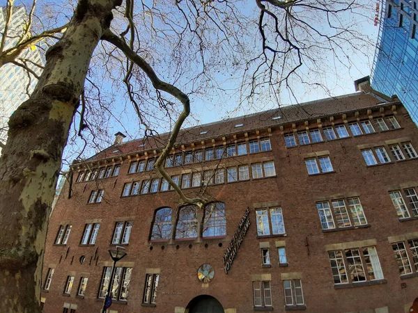 University Building Built Red Bricks Seen Rotterdam Holland — Stock Photo, Image