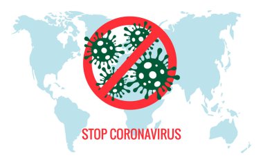 Virüs Covid 19-NCP. Roman Coronavirus. Koronavirüs salgınını durdurun.