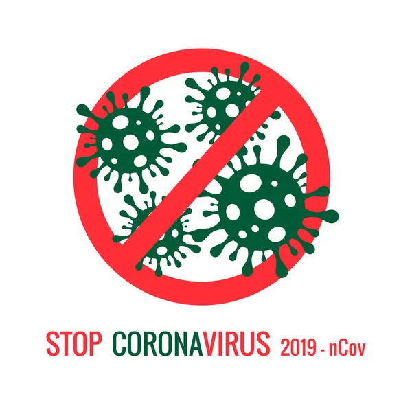 Ιός Covid Ncp Μυθιστόρημα Coronavirus Σταματήστε Την Πανδημία Του Coronavirus — Διανυσματικό Αρχείο