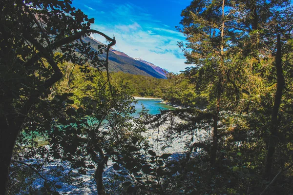 Piscine Blu nel Parco Nazionale di Mount Aspiring, Isola del Sud, Nuova Zelanda — Foto Stock